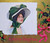 Victorian Christmas Postcard Lady In Bonnet Hat Vintage Original Holly Leaves