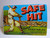 Safe Hit Baseball Texas Vegetables Crate Label 1950's Vintage Original Batter Up