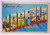 Greetings From Norfolk Virginia Large Big Letter Linen Postcard Metropolitan