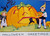 Halloween Postcard Giant JOL Pumpkin Black Cats Children Mushroom 1926 Blue BG