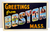 Greetings From Boston Massachusetts Large Big Letter Linen Postcard Curt Teich