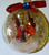 Glitter Angel Christmas Ornament Vintage Plastic Foil Semi Translucent 4" Round