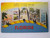 Greetings From Miami Florida Large Letter Linen Postcard Tichnor 1952 Airplane