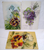 Tucks Easter & Greetings Postcards Floral Flowers Pansies One Glittered Lot of 3