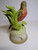 Robin Bird Perched On Leaves Bisque Figure Porcelain Pottery Music Box Vintage