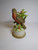 Robin Bird Perched On Leaves Bisque Figure Porcelain Pottery Music Box Vintage