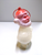 Santa Claus Clear Christmas Candy Container Ornament Hong Kong Vintage Plastic