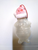 Santa Claus Clear Christmas Candy Container Ornament Hong Kong Vintage Plastic