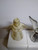 Christmas Angel Ornaments Set Of 3 Hard Plastic Vintage Decorations Silver Paint