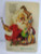 Christmas Postcard Santa Claus Painting Toy Mechanical Arm Moves Merrimack 1982