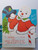 Christmas Greeting Card Dressed Snowmen Diecut Foldout Standup Retro Mid Century