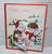 Christmas Greeting Card Dressed Snowmen Diecut Foldout Mid Century Holiday Holly