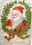 Santa Claus Christmas Postcard Old World Germany Gold Gilding Long Pipe 1910