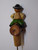 ANRI Mechanical Drink Pourer Bottle Stopper Wood Carved Puppet Pivot Head Italy