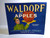 Waldorf Apples Crate Fruit Label Bellhop Bellboy Original Vintage 1930s Art Deco