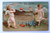 Valentines Postcard Cupids Playing Tennis With Heart Shaped Ball Germany Fantasy