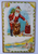 Santa Claus Father New Years Christmas Postcard Standing On Roof Toys Embossed