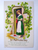 St Patricks Day Postcard Bare Foot Lady Clover Shamrocks Nash ST.P 33 Embossed