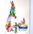 Easter Postcard Dressed Rabbits Bunny Family Baby Stroller Eggs Fantasy Stecher