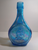 Wheaton Charles Evans Hughes Blue Carnival Glass Bottle Retro 1971 Vintage