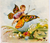 Fantasy Postcard Giant Flying Butterfly Baby On Wings Series 605-2 Embossed 1909