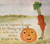 Thanksgiving Day Postcard Fantasy Anthropomorphic Carrot Man JOL Pumpkin Owen