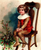 Christmas Postcard Ellen Clapsaddle Boy Seated On Chair Germany S Garre Embossed