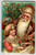 Santa Claus Christmas Postcard Gold Trimmed Old World Otto Schloss 842 Embossed