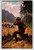Deer Hunter Binoculars Postcard Signed Muller Hunting Rifle Serie 325 HKM