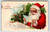 Santa Claus Christmas Postcard Reading Glasses Reads Mail Letters Embossed 1916
