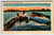 Fishing Linen Postcard Huge Exaggerated 2 Men Riding On Fish Unused Vintage