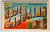 Greetings From North Carolina Large Big Letter Linen Postcard Unused Dexter