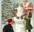 Santa Claus Snowman Postcard Girl Decorating Snow Shovel Embossed 1906 IPCN