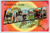 Greetings From Alabama Large Letter Linen State Postcard Unposted Colourpicture