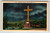 The Cross At Night Lake Junaluska North Carolina Linen Postcard Unused Religious