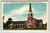 Mt. Tabor Lutheran Church West Columbia South Carolina Postcard Linen Unposted