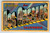 Greetings From Los Angeles California Large Big Letter Linen City Postcard 1949