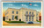 Post Office Building Johnson City Tennessee Postcard Old Car Auto Linen Unposted