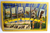 Greetings From Alaska Large Big Letter Linen Postcard Curt Teich Unused Vintage