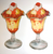2 Ice Cream Sundae Dessert Diecuts Paper Signs 1950s Vintage Pop Shop Original