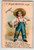 Easter Postcard Ellen Clapsaddle 1919 Farmer Boy Overalls Rake Egg Basket Wolf