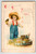 Easter Postcard Ellen Clapsaddle 1921 Farmer Boy Child Baby Chicks Wolf 109