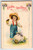 Easter Postcard Ellen Clapsaddle Farmer Boy Child Baby Chick Wolf Series 109