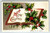 Christmas Postcard Embossed Series 1173 Poinsettias Song Book Greetings Germany