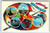 Postcard Greetings From Michigan Chrome Paint Pallet Paintbrush Colorful Dexter