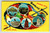 Postcard Greetings From Wyoming Chrome Paint Pallet Paintbrush Colorful Dexter