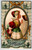Christmas Postcard Child Dutch Girl Boats Windmill Bricks M Greiner PLAIN BACK