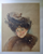Victorian Art Print Women In Veil Hat Fur Hat Lithograph 1909 Original L Knoefel