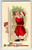 Santa Claus Christmas Postcard Stocking Horn Child Peeks Gel John Winsch Back