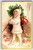 Christmas Postcard Ellen Clapsaddle Signed Snowsuit Child With X-mas Tree 1910